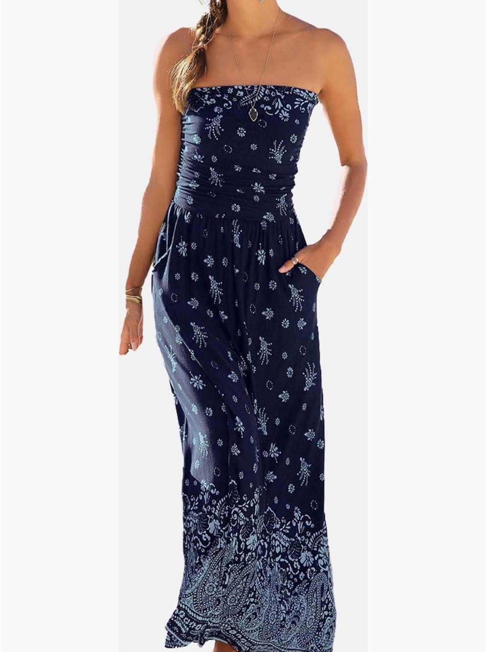 Lascana Blue Printed Maxi Dress